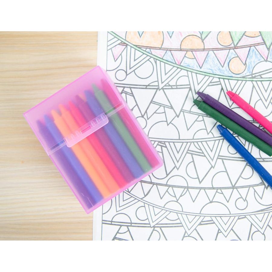 It's Academic Crayon Box with Hinged Lid, 16-Pack, angle 4