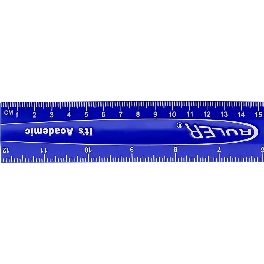 It's Academic Flexi Rulers, 12-Inch, Blue, 12 Packs of 12, angle 3