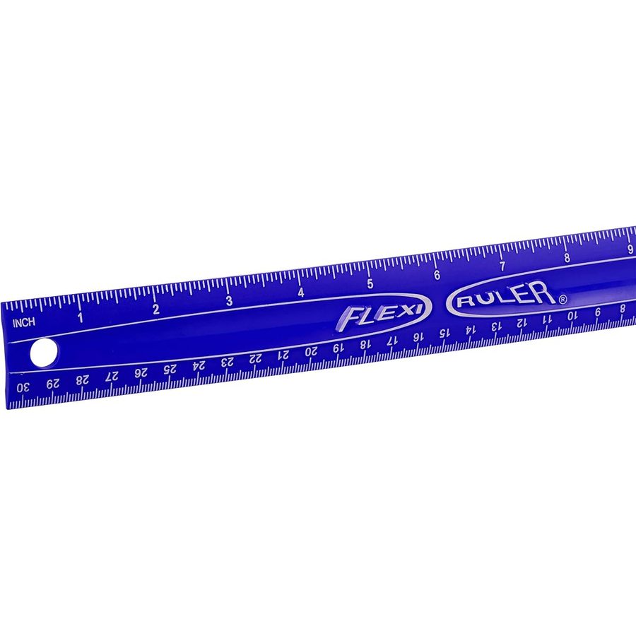 It's Academic Flexi Rulers, 12-Inch, Blue, 12 Packs of 12, angle 4
