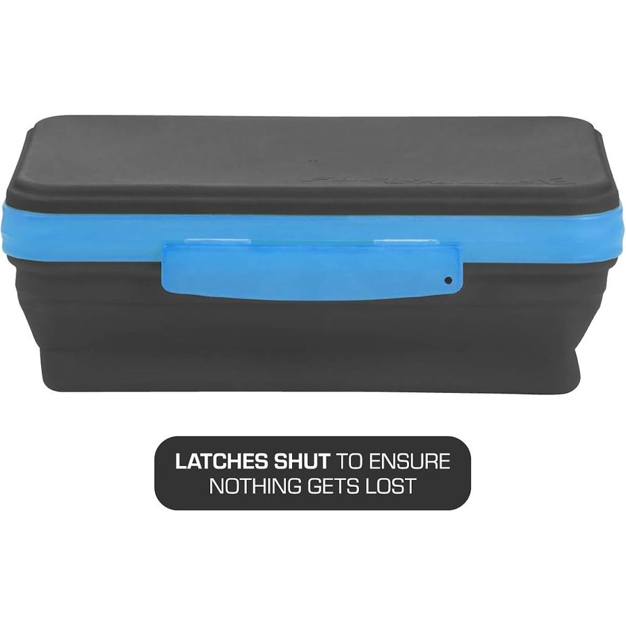 It's Academic Flexi Storage Box with Lid, Blue and Black, angle 5