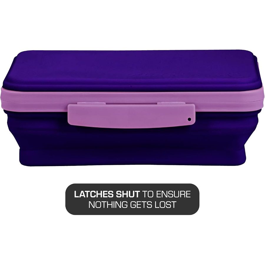 It's Academic Flexi Storage Box, Folding and Adjustable, Purple, angle 3