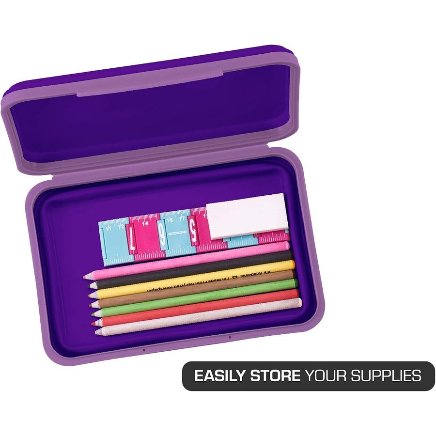 It's Academic Flexi Storage Box, Folding and Adjustable, Purple, angle 5