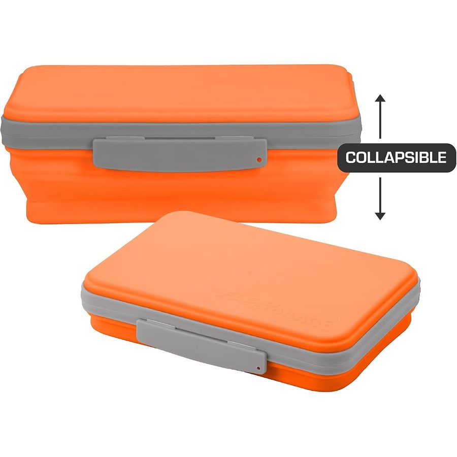 It's Academic Flexi Storage Box with Lid, Orange, angle 2