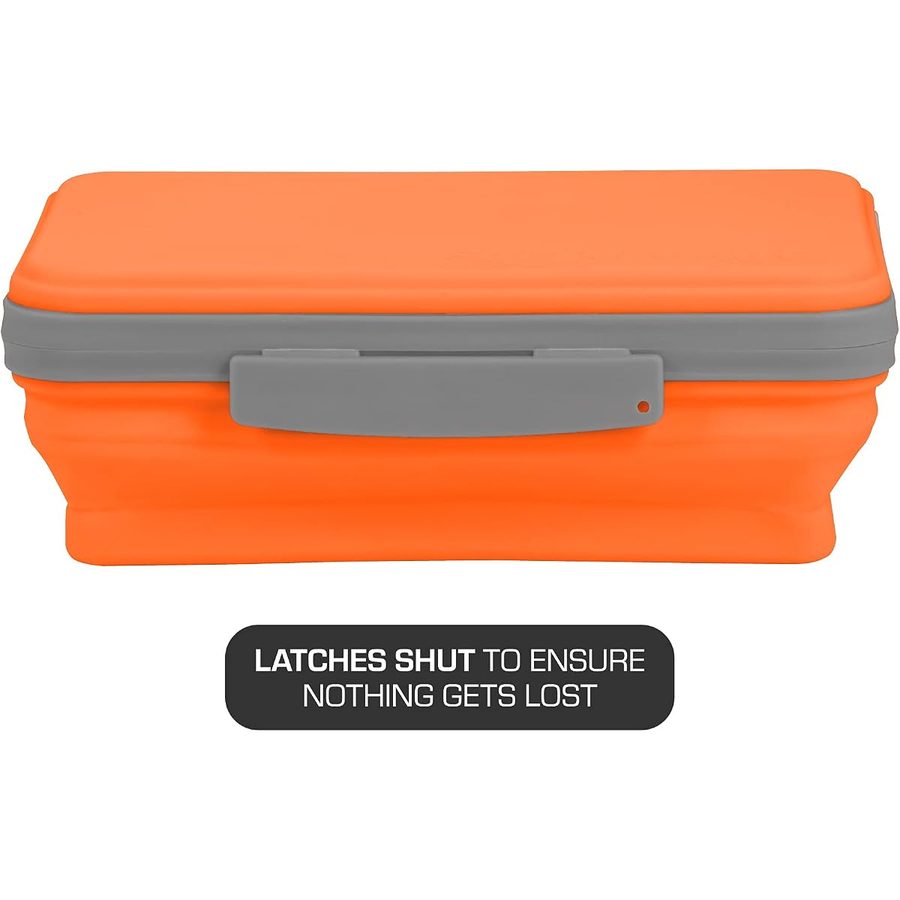 It's Academic Flexi Storage Box with Lid, Orange, angle 5