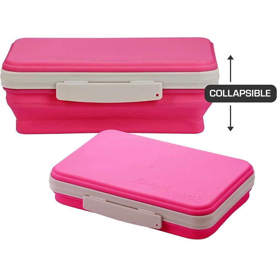 It's Academic Flexi Storage Boxes with Lids, Assorted 4-Pack, angle 2