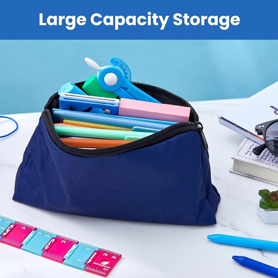 It's Academic Printed Fabric Pencil Pouch, 3-Pack, angle 3