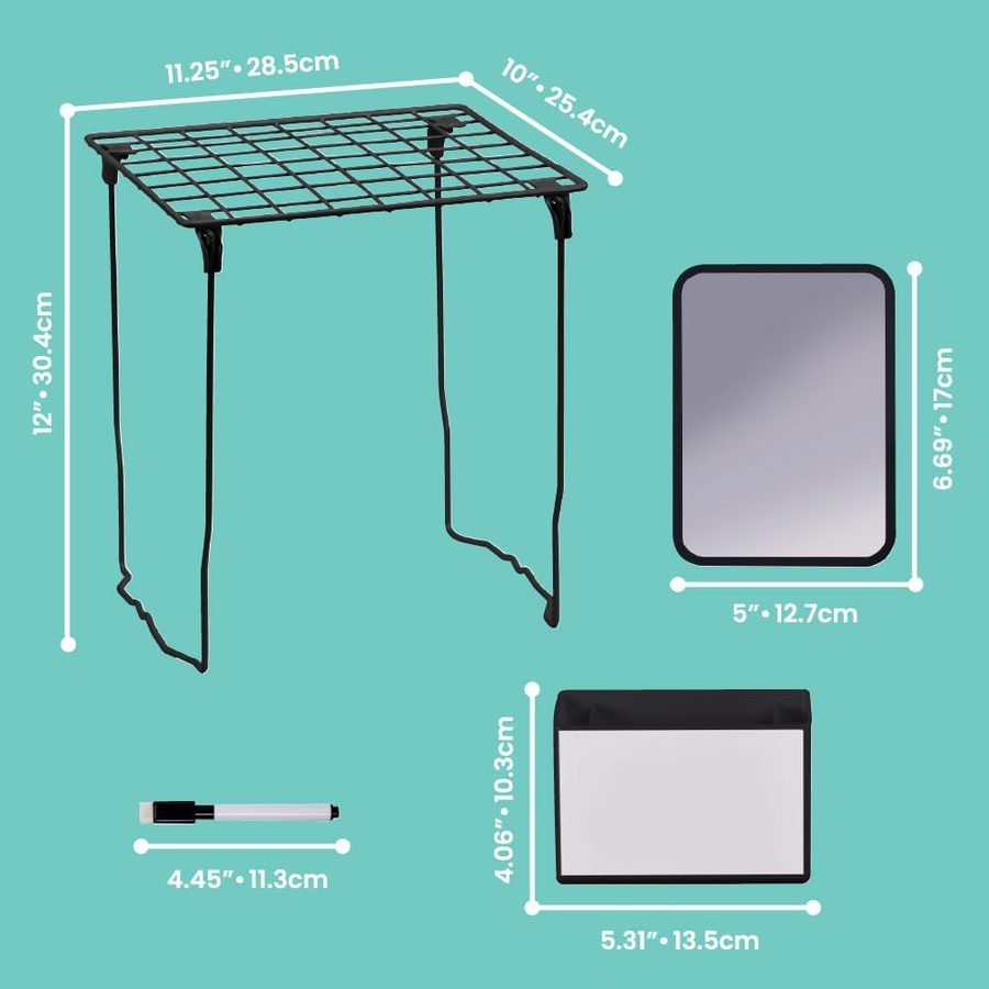 LockerMate by Bostitch 4-Piece Locker Kit with Stac-A-Shelf, Charcoal, angle 3