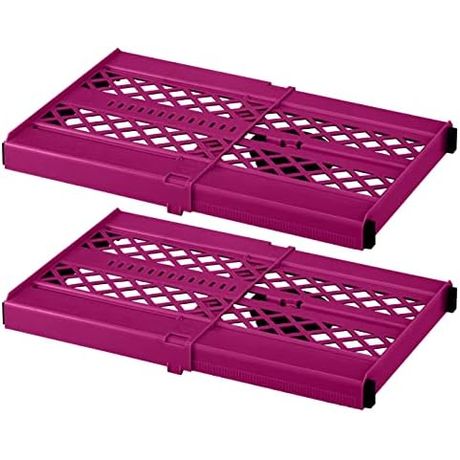 LockerMate Adjust-A-Shelf Locker Shelf, Fuchsia Pink, 2-Pack