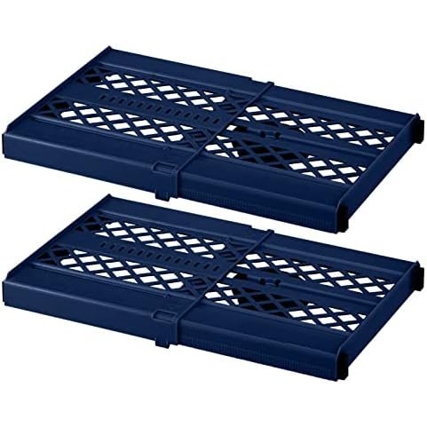 LockerMate Adjust-A-Shelf Locker Shelf, Navy Blue, 2-Pack