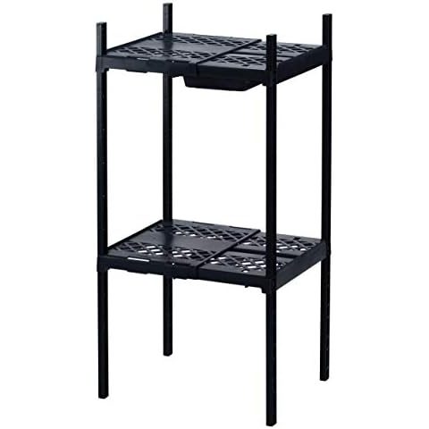 LockerMate Double Locker Shelf, Adjustable Width and Height, Black