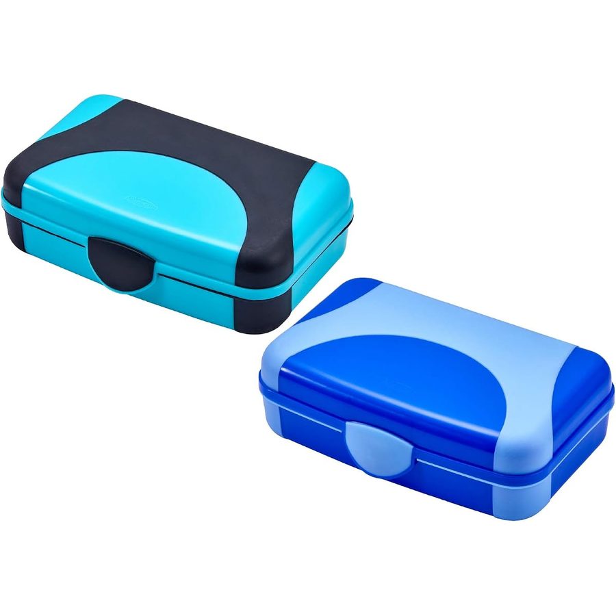 LockerMate by Bostitch Hard Pencil Case, Black and Clear, angle 2