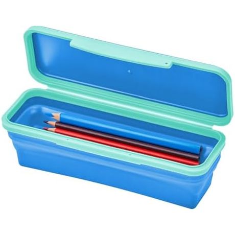 LockerMate by Bostitch Small Flexi Storage Pencil Box, Blue and Teal