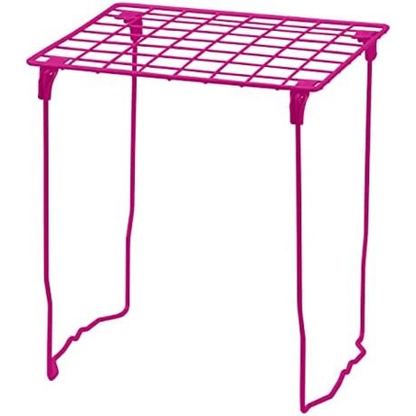 LockerMate Stac-A-Shelf Stackable Locker Shelf, Extra Tall, Pink