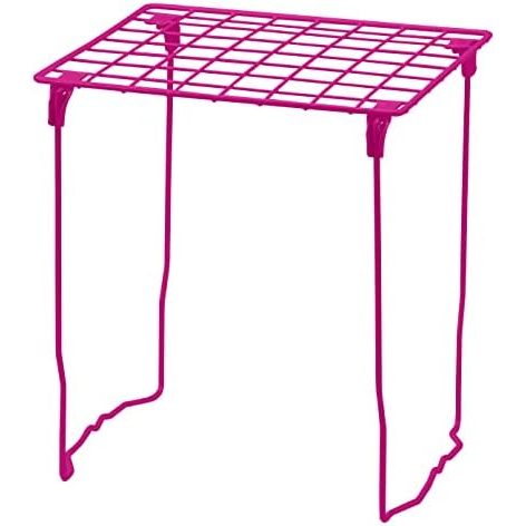 LockerMate Stac-A-Shelf Stackable Locker Shelf, Extra Tall, Pink